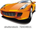 sport car in orange