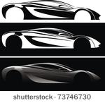 sport car isoletad on teh white ...