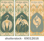  vintage labels  fish and...