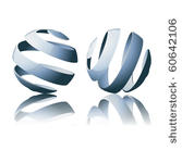 set of abstract spiral sphere...