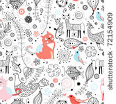 graphic pattern of animals