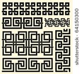 vector set of celtic borders