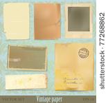 vector vintage paper and scrap...
