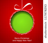 abstract green christmas ball...