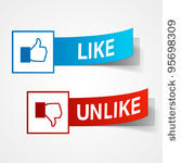 like and unlike symbols. thumb...