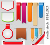 vector ribbons  arrows and...