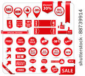 vector sale tags