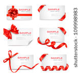  set of card notes with red...