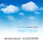 blue sky with clouds. vector...