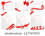 set of gift card notes with red ...