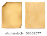 set of old worn papers. vector