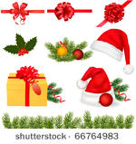 set of christmas objects....