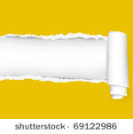 ripped yellow paper background. ...