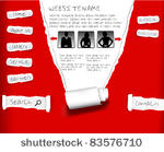 website from ripped paper....