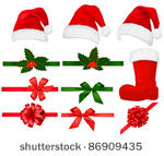 set of christmas objects....