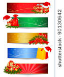set of winter christmas...