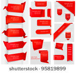 huge set of red origami paper...