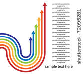 colored arrows vector