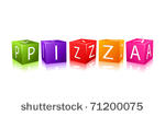 word pizza composed from...