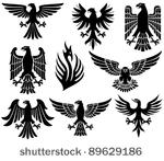 heraldic eagle set  eagle...