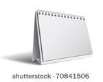 blank calendar isolated on white