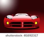 red sport car vector...