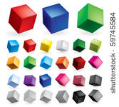 cubes in various combinations...