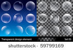 set of transparent bubbles....