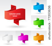 wave banners set. illustration...