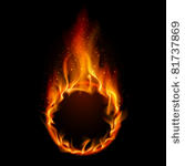 ring of fire. illustration on...