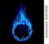 blue ring of fire. illustration ...