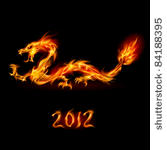 abstract fiery dragon....