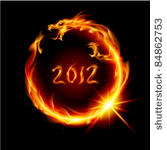 abstract red fiery dragon....