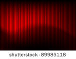 red drapes reflected....