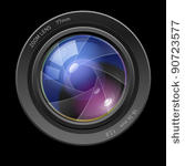 photo lens. illustration on...