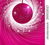 sparkling pink disco ball on an ...
