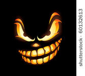 scary jack o lantern in the...