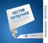 abstract origami speech vector...