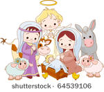 christmas  nativity scene with...