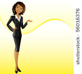 business woman  presenting 