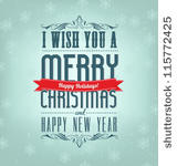 typographic retro christmas...