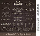calligraphic design elements  ...