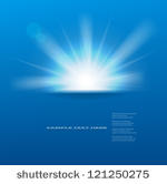 vector sun on blue background...