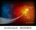 business background with map of ...