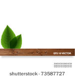 green leaves with wood