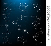 vector horoscopes bright stars...