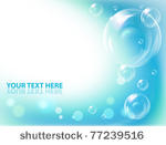 vector bubbles against blue ...