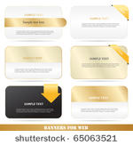 golden style banners for web