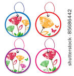 flowery tag