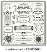 vintage ornamental calligraphic ...